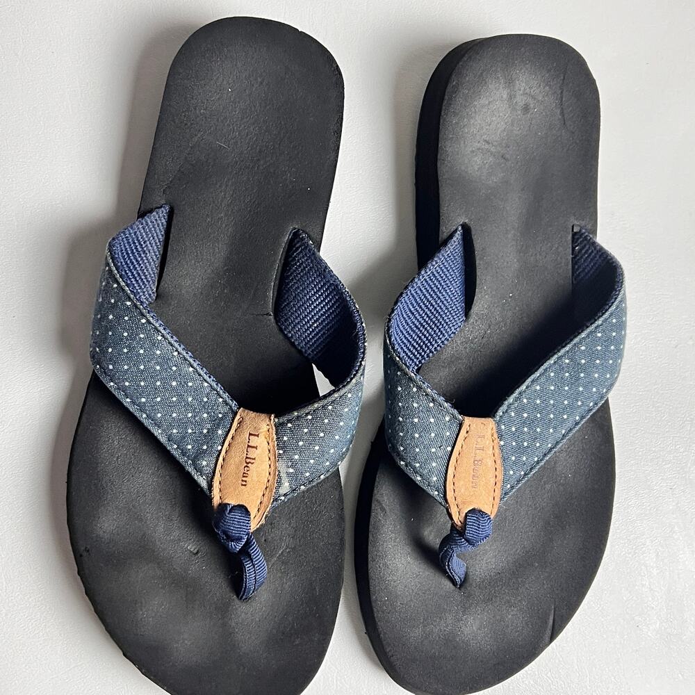 L.L. Bean Women's Polka Dot Women's Sandals  Sz 8